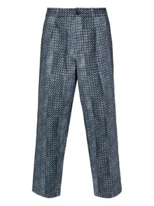Брюки с узором Pierre-Louis Mascia, синий