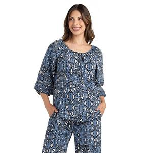 Женский топ с рукавом три четверти и защипами Ab Studio