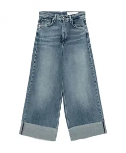 Широкие джинсы Sofie длиной до щиколотки Rag & Bone, синий