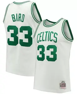 Мужская баскетбольная майка Larry Bird Boston Celtics 1985-86 Hardwood Classics Swingman белого цвета Mitchell & Ness