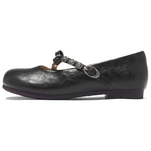 Туфли Мэри Джейн на плоской подошве женские AGSDON, Black