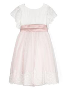 Платье AMAYA в горошек с поясом, розовый