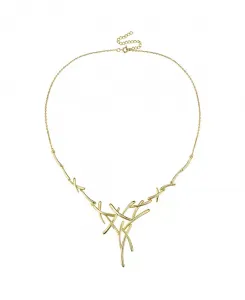 Современное эффектное ожерелье с позолоченными палочками 14 карат Rachel Glauber, gold