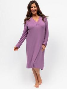 Длинное ночное платье Lace Trm Jersey с длинными рукавами Cyberjammies, Mauve