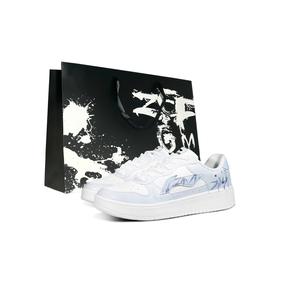 LINING Кроссовки для скейтбординга Pontoon Boats, нескользящие, износостойкие, дышащие, с низким верхом, мужские, сине-белые