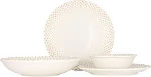 Набор столовых приборов (большой) - Punto - 24 предмета - 6 персон - фарфор Rinart