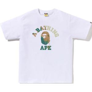 Футболка Bape Tie Dye College A BATHING APE, бело-умбра