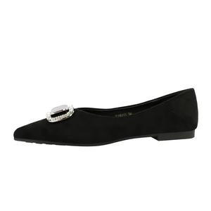 Повседневные однобортные туфли женские QITUMAUL, Black[Heel Height 1Cm]