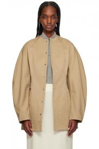 Выстиранный полупальто Finx из ткани чинос Auralee, коричневый