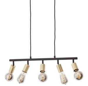 Подвесной светильник click-licht.de Tiffany, черный - латунь - золото