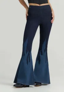 Джинсы-Клеш с принтом «пламя» Wrangler, Rinse