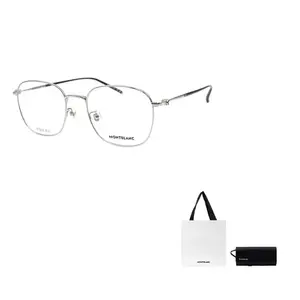 MONTBLANC Титановые квадратные очки для мужчин серебристые, Silver