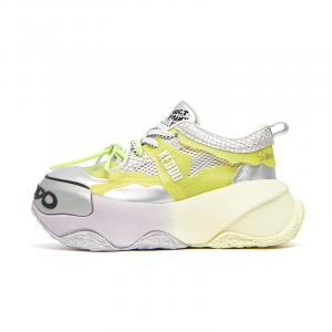 Низкие повседневные туфли Paint Unset 2-го поколения для женщин KEDDO, Silver Yellow