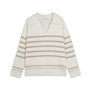 ELLE Свитер женский Ecru с лацканами Moderate Others