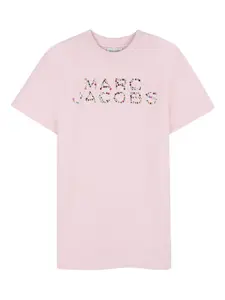 Платье-футболка с логотипом Marc Jacobs Kids, розовый