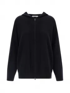 Кашемировая худи на молнии MAX MARA, синий