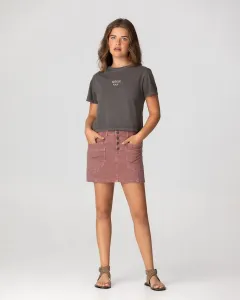 Мини-юбка в ковбойском стиле с карманами и пуговицами Noon, розовый