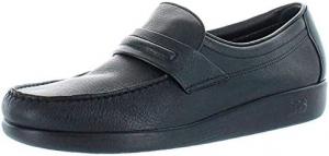 Мужские кожаные слипоны SAS Alamo черного цвета