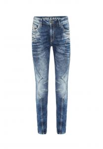 Джинсы с модными декоративными швами Cipo & Baxx, синий