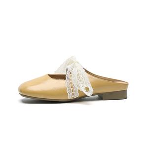 FIVE PLUS Женские противоскользящие тапочки с закрытым носком на резиновой подошве желтые, цвет Yellow