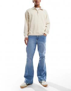 Джинсы-клеш ASOS DESIGN светло-голубого цвета