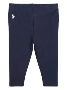 Брюки с вышитым логотипом POLO RALPH LAUREN KIDS, синий