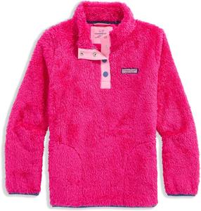Толстовка Vineyard Vines Kids Teddy Snap Placket Pull-Over, цвет Charm Pink