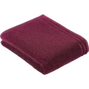 Полотенце Calypso Feeling с узкой каймой, 100% хлопок, веганское, однотонное Vossen, Grape