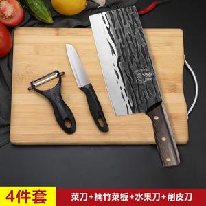 Plys Набор кухонных ножей Dragon Spring, ножи из нержавеющей стали, поварской нож, тесак, разделочная доска, четыре предмета