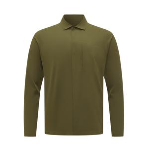 Длинная рубашка с длинными рукавами для мужчин DESCENTE, темно-оливковый