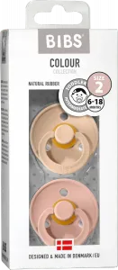 Соска Color Latex круглая ваниль/розовый размер. 2 6-18 месяцев 2шт. BIBS