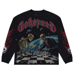 Футболка Godspeed Checkmate Long-Sleeve T-Shirt, Black Wash