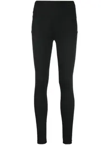 Леггинсы с завышенной талией и логотипом MSGM, черный