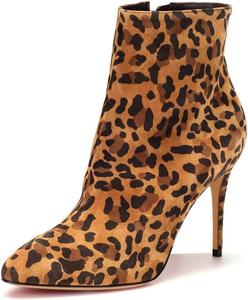 Женские модные ботильоны FSJ на высоком тонком каблуке, заостренный носок, стойка-кубита, боковая молния, размеры США 4-15, Leopard