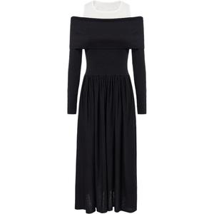 Karl Lagerfeld FW25 платье с длинными рукавами женское KARL LAGERFELD / Karl Lagerfeld Jeans, черный