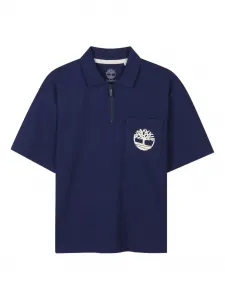 Рубашка поло с карманом на молнии Timberland Kids, синий