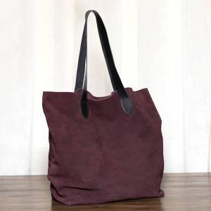 Сумка-тоут Jeni из сливовой замши BijouRocks, Plum Suede