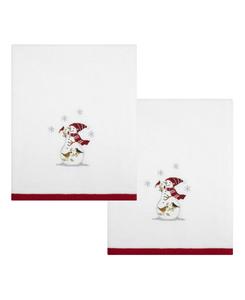 Праздничный набор банных полотенец из хлопка, 2 предмета, 52" x 27" Avanti, белый