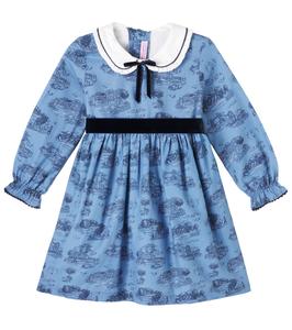 Платье из хлопка с принтом Елена La Coqueta, Navy Floral