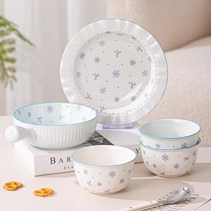 CERAMICS Керамическая пиала для риса, 4,5 дюйма, набор из 4 шт, цвет Chu Xue Blue