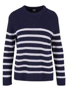 Пуловер Urban Classics Gestrickter Rundhalsausschnitt, цвет navy/white