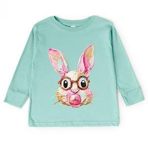 Футболка с длинным рукавом Bunny face textured paint The Juniper Shop, Seafoam