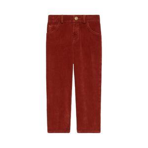 Брюки Gucci Kids Horsebit Corduroy Pants, Red