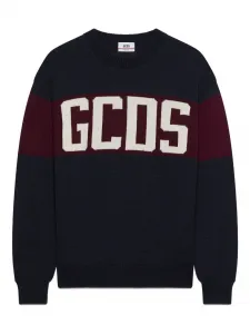 Полосатый свитер с логотипом Gcds, синий