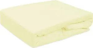 Простыня на резинке, махровая, 200х220 см, кремовая Darymex