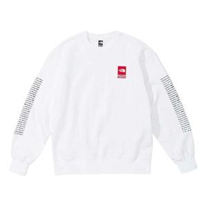 Свитер x the north face crewneck 'white red' Supreme, белый