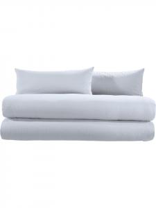 Erwin Müller Комплект постельного белья из жатой ткани, 4 предмета, цвет серебристый