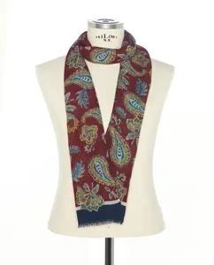 Мужской платок из шерсти с принтом Mirto, гранатовый