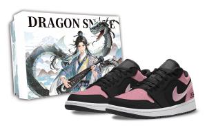 Jordan Air 1 Black Pink Toe, устойчивые к истиранию низкие баскетбольные кроссовки винтажные unisex розовые