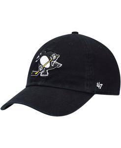 Мужская черная регулируемая кепка с логотипом Pittsburgh Penguins '47 Brand